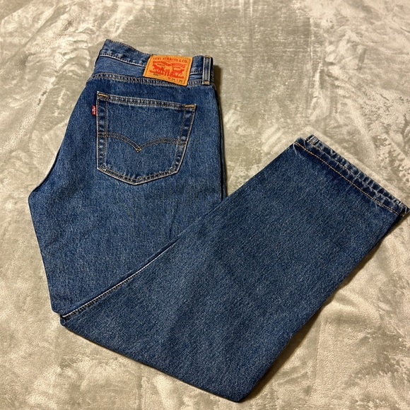 Levi’s Men’s 505 Regular Fit Jeans Size 34-29 - Picture 4 of 9